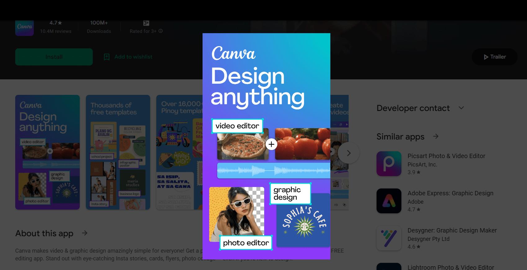 Canva Photo & Video Editor Free Photo Editing Apps
